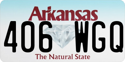 AR license plate 406WGQ