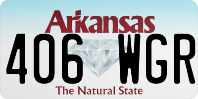 AR license plate 406WGR