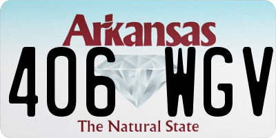 AR license plate 406WGV