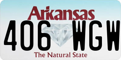 AR license plate 406WGW