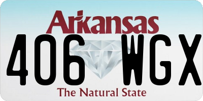 AR license plate 406WGX