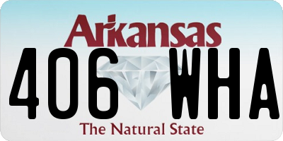 AR license plate 406WHA