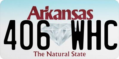 AR license plate 406WHC