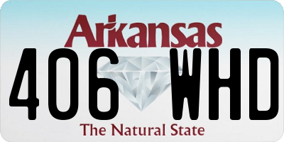AR license plate 406WHD