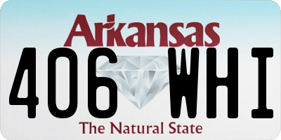 AR license plate 406WHI