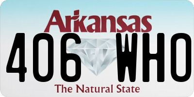 AR license plate 406WHO