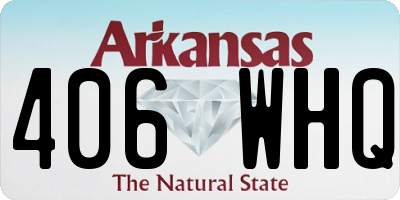 AR license plate 406WHQ