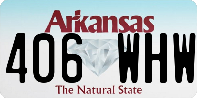 AR license plate 406WHW