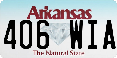 AR license plate 406WIA