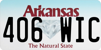 AR license plate 406WIC