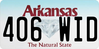 AR license plate 406WID