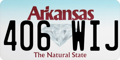 AR license plate 406WIJ