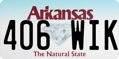 AR license plate 406WIK