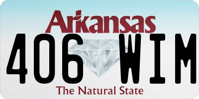 AR license plate 406WIM