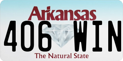 AR license plate 406WIN