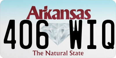 AR license plate 406WIQ