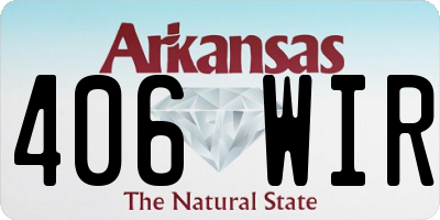 AR license plate 406WIR