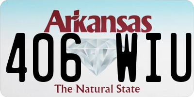AR license plate 406WIU