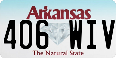 AR license plate 406WIV