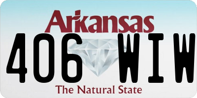 AR license plate 406WIW