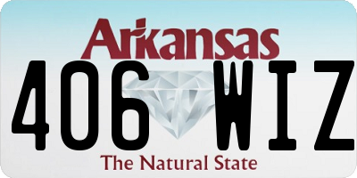 AR license plate 406WIZ