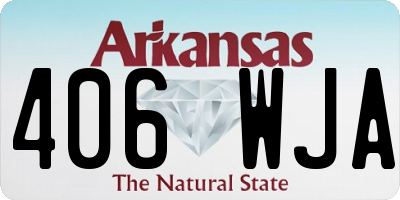 AR license plate 406WJA