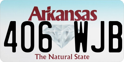 AR license plate 406WJB