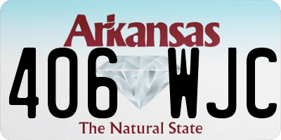 AR license plate 406WJC