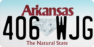 AR license plate 406WJG