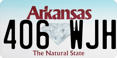 AR license plate 406WJH