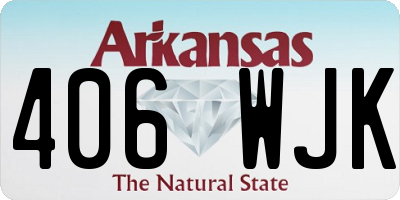 AR license plate 406WJK