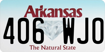 AR license plate 406WJO