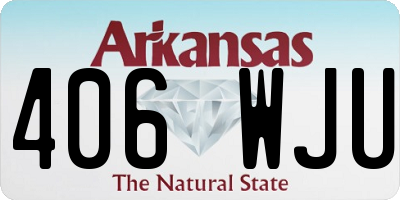 AR license plate 406WJU