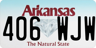AR license plate 406WJW
