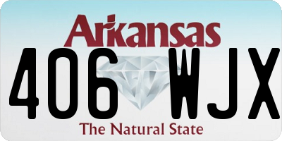 AR license plate 406WJX
