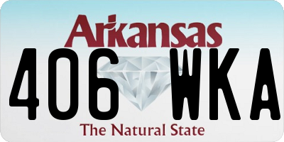 AR license plate 406WKA