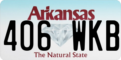 AR license plate 406WKB