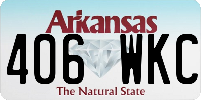 AR license plate 406WKC