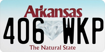 AR license plate 406WKP