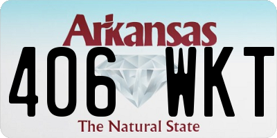AR license plate 406WKT