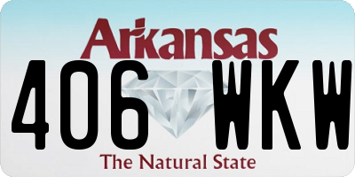 AR license plate 406WKW