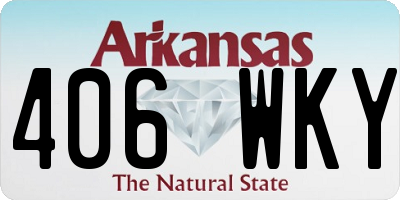 AR license plate 406WKY