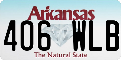 AR license plate 406WLB