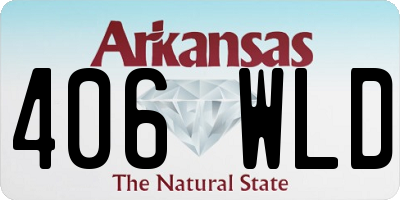AR license plate 406WLD