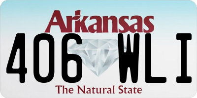 AR license plate 406WLI