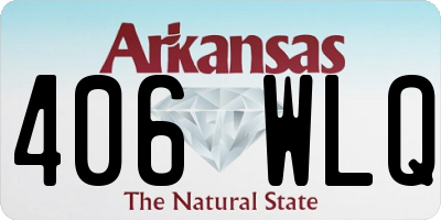 AR license plate 406WLQ