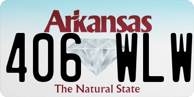 AR license plate 406WLW