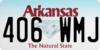 AR license plate 406WMJ