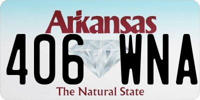 AR license plate 406WNA