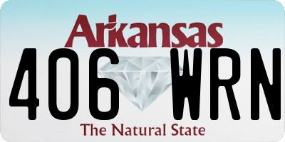 AR license plate 406WRN